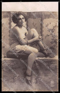 French Risque Woman NP 1001 Stocking Original RPPC postcard ZG5420 – fronte
