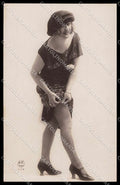French Risque Woman PC Paris 1174 Stocking Original RPPC postcard ZG5441 – fronte