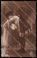 French Risque Woman STL 30 Stocking Original RPPC postcard ZG5444 – fronte