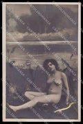 French Risque Nude Woman Original RPPC postcard ZG5526 – fronte