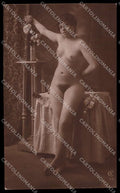 French Risque Nude Woman CA 113 Original RPPC postcard ZG5530 – fronte