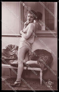 French Risque Nude Woman Sol 3219 Original RPPC postcard ZG5555 – fronte