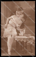 French Risque Woman Couple Amag X-6 Original RPPC postcard ZG5618 – fronte