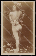 Italian Risque Nude Woman Original RPPC postcard ZG5692 – fronte