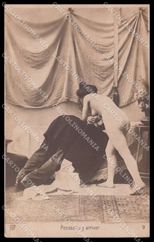 French Risque Nude Lady PMM serie 9 RPPC postcard ZG5933 – fronte