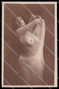 Italian Risque Nude Lady RPPC PIN HOLES postcard ZG5942 – fronte