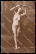 French Risque Nude Lady LUXE serie 9 RPPC postcard ZG5952 – fronte