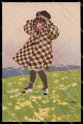 Illustratori Artist Signed L. Metlicovitz Girl serie 142-2 pc ZG5995 – fronte