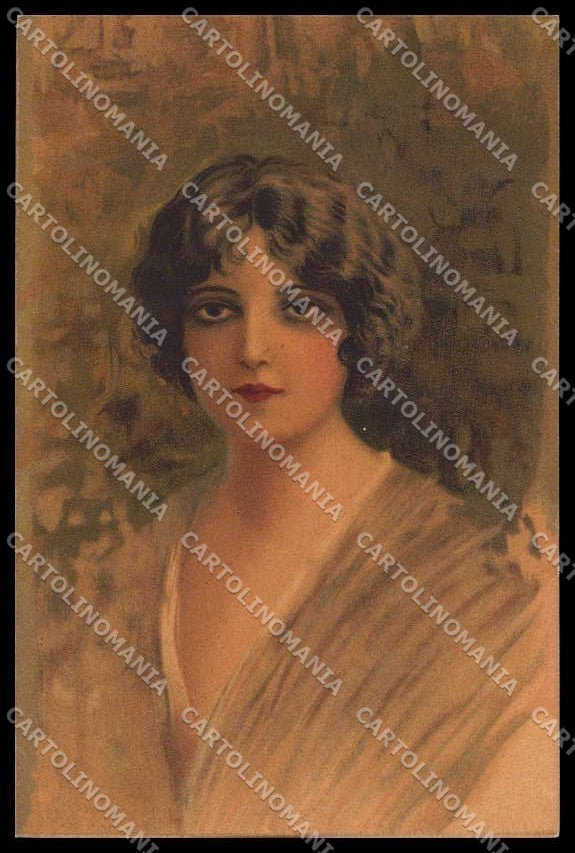 Illustratori Artist Signed Glamour Fashion Lady Velvet serie 1308 pc ZG6000 – fronte