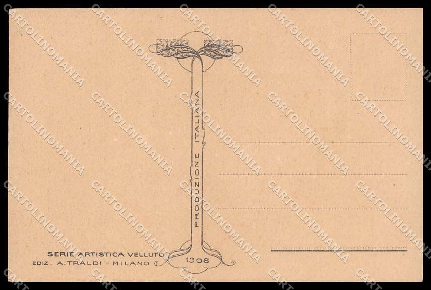 Illustratori Artist Signed Glamour Fashion Lady Velvet serie 1308 pc ZG6000 – retro