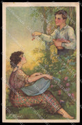 Illustratori Artist Signed F. Madi Romantic Couple serie 213 pc ZG6024 – fronte