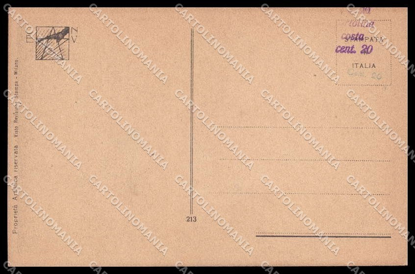 Illustratori Artist Signed F. Madi Romantic Couple serie 213 pc ZG6025 – retro