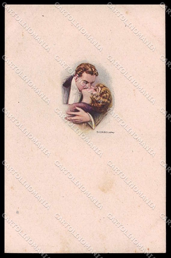 Illustratori Artist Signed Corbella Romantic Couple Lady serie 162M-3 pc ZG6028 – fronte