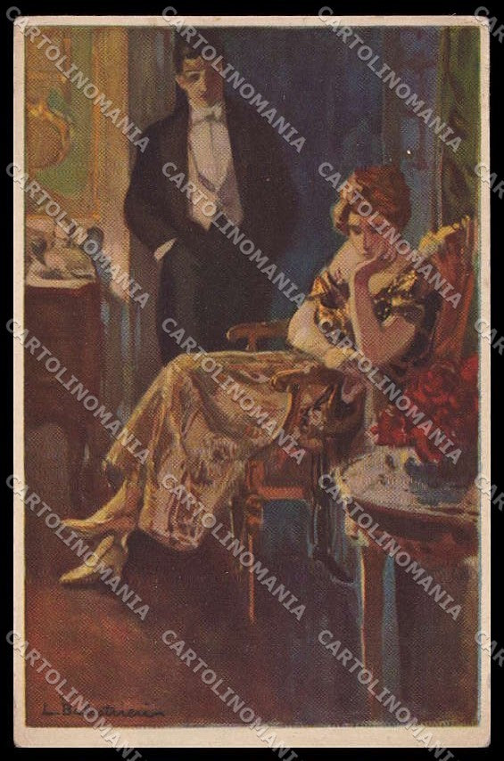 Artist Signed Balestrieri Romantic Couple serie 312-4 WRINKLES pc ZG6033 – fronte