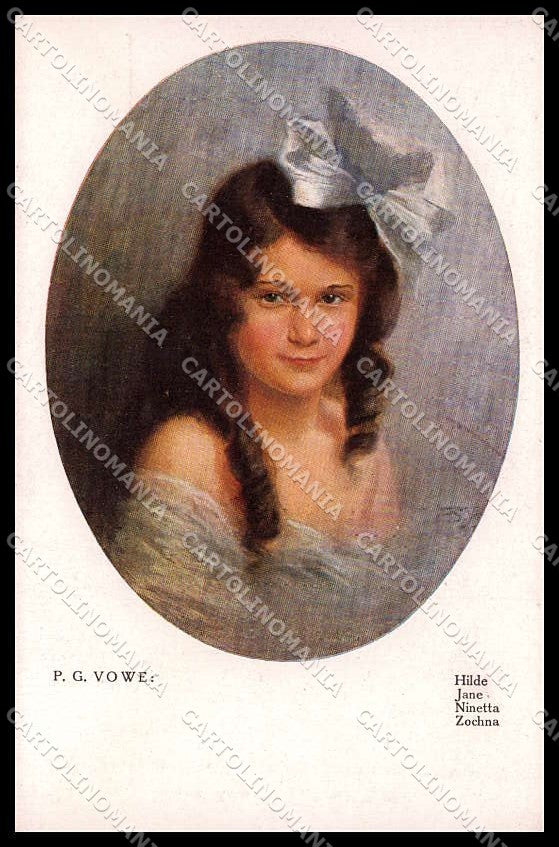 Illustratori Artist Signed P. G. Vowe Girl Hilde Jane serie 2539 pc ZG6063 – fronte