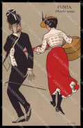Illustratori Artist Signed C. J. H. Fashion Lady Man Art Nouveau pc ZG6065 – fronte