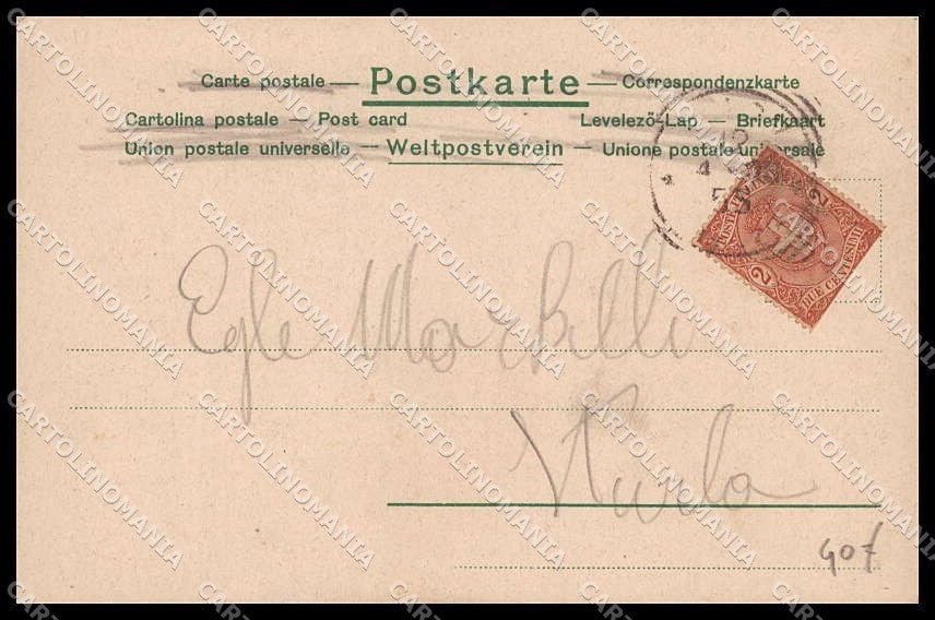 Illustratori Artist Signed C. Jozsa Lady Coeur Dame Art Nouveau pc ZG6092 – retro
