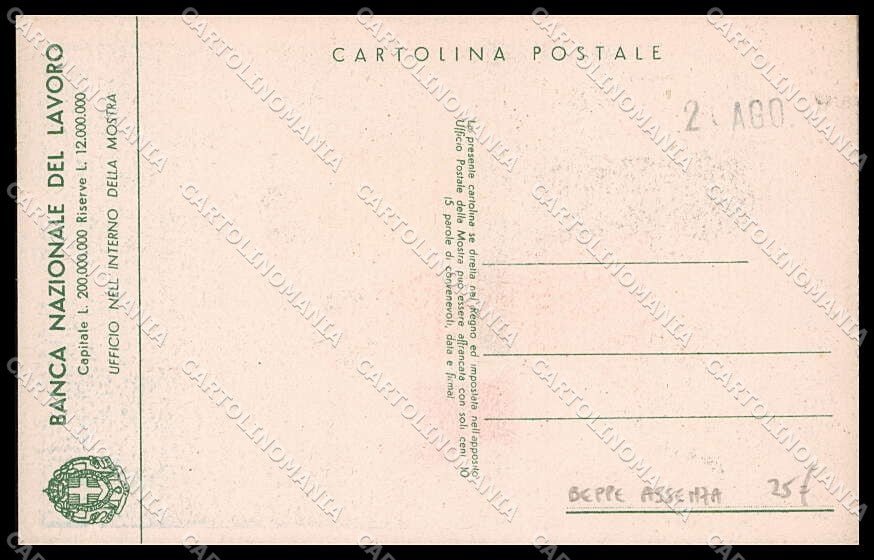 Illustratori B. Assenza Roma Fascismo PNF Mostra Dopolavoro PIEGA pc ZG6108 – retro