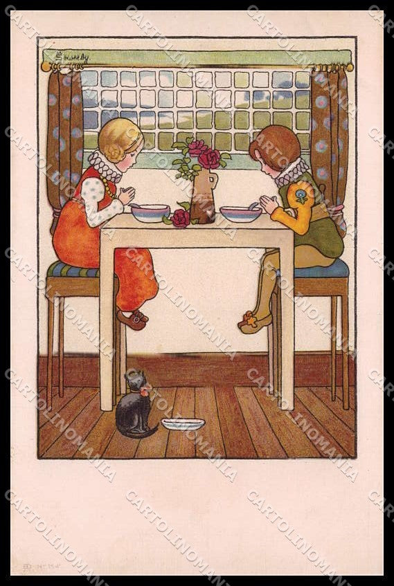 Artist Signed M. Sowerby Children Dondorf serie 154 ABRADED TEARED pc ZG6113 – fronte
