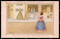 Artist Signed M. Sowerby Girl Faulkner serie 568 ABRADED pc ZG6114 – fronte