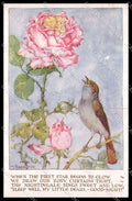 Illustratori Artist Signed M. Sowerby Fairy Bird Children pc ZG6121 – fronte