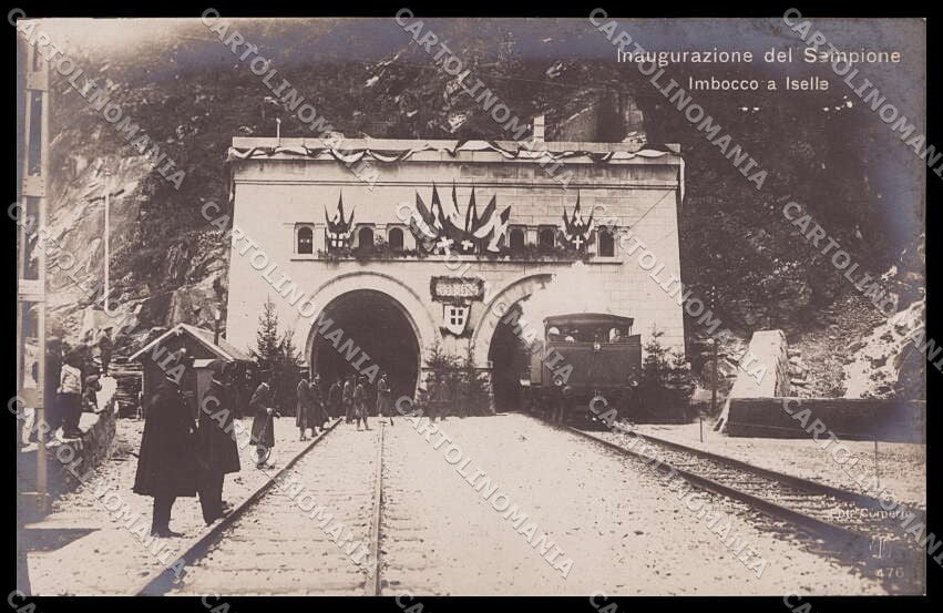 Verbania Iselle Trasquera Inaugurazione Sempione Treno Foto cartolina ZG6150 – fronte