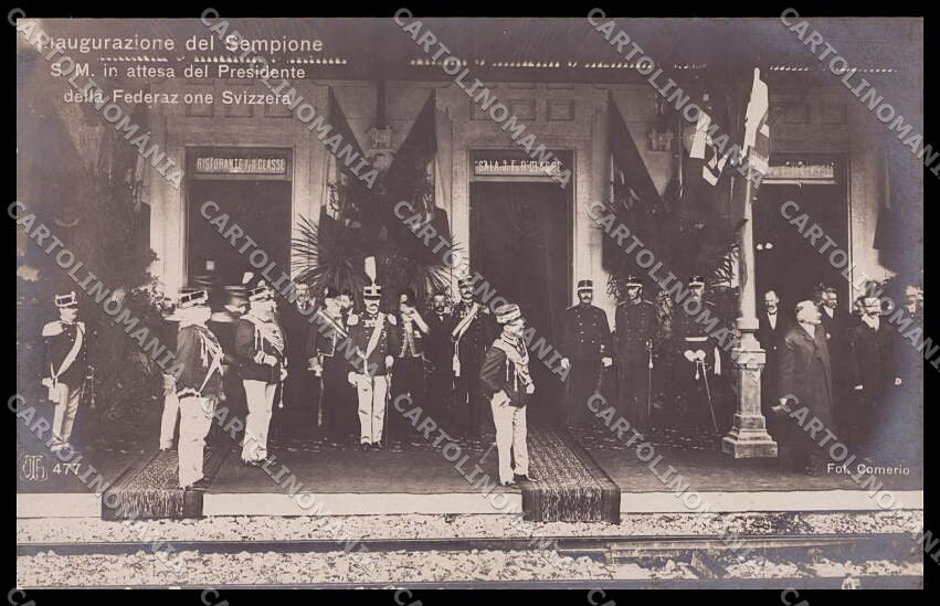 Verbania Iselle Trasquera Inaugurazione Sempione Savoia Foto cartolina ZG6151 – fronte