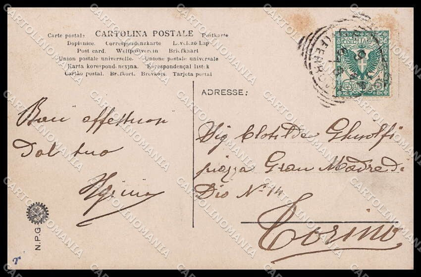 Reali Savoia Vittorio Emanuele III Carabinieri Genova NPG Foto cartolina ZG6154 – retro
