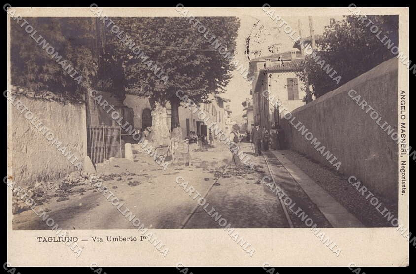Bergamo Castelli Calepio Tagliuno Via Umberto I Foto cartolina ZG6163 – fronte