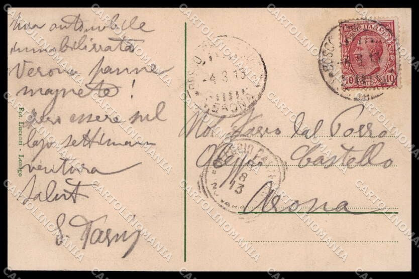 Verona Bosco Chiesanuova Strade a Nord STRAPPINO cartolina ZG6165 – retro