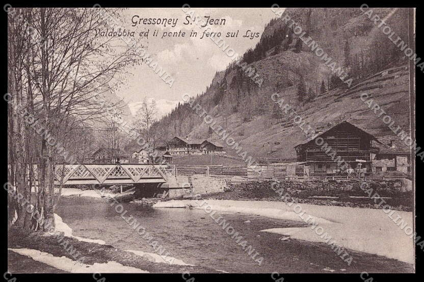 Aosta Gressoney St. Jean Ponte di Ferro sul Lys cartolina ZG6188 – fronte