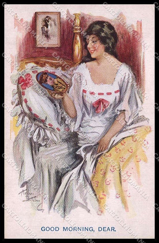Illustratori Artist Signed A. Butcher Lady Propaganda WWI 1683 cartolina ZG6195 – fronte