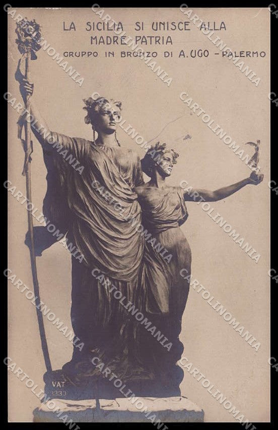 Palermo A. Ugo La Sicilia Bronzo Alterocca 3330 foto cartolina ZG6203 – fronte