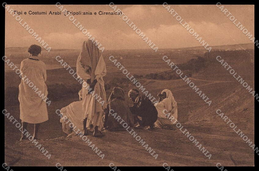 Fascismo Libia Tripolitania Cirenaica Tipi Arabi Ragozino 29606 cartolina ZG6208 – fronte