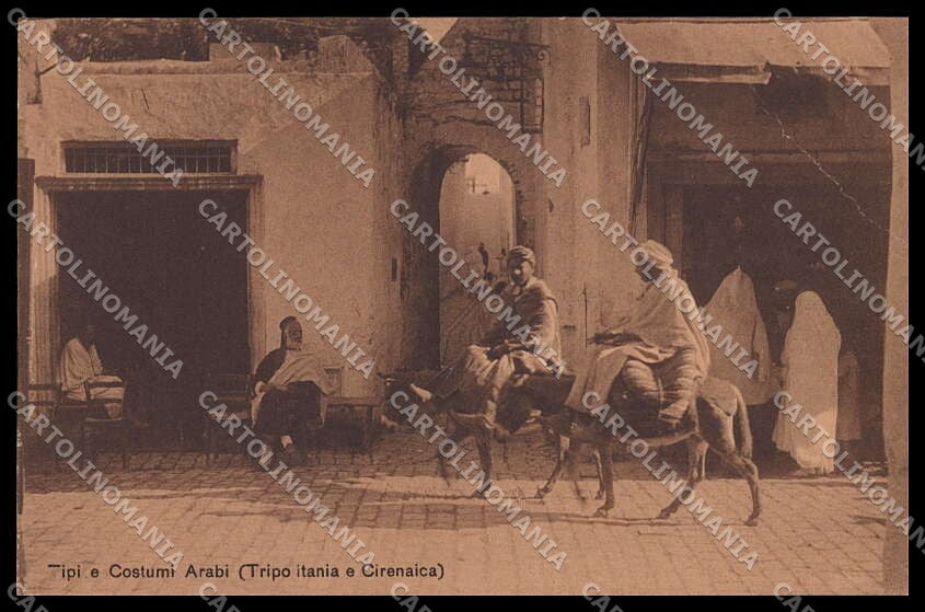 Libia Tripolitania Cirenaica Tipi Arabi Ragozino 29602 PIEGA cartolina ZG6209 – fronte