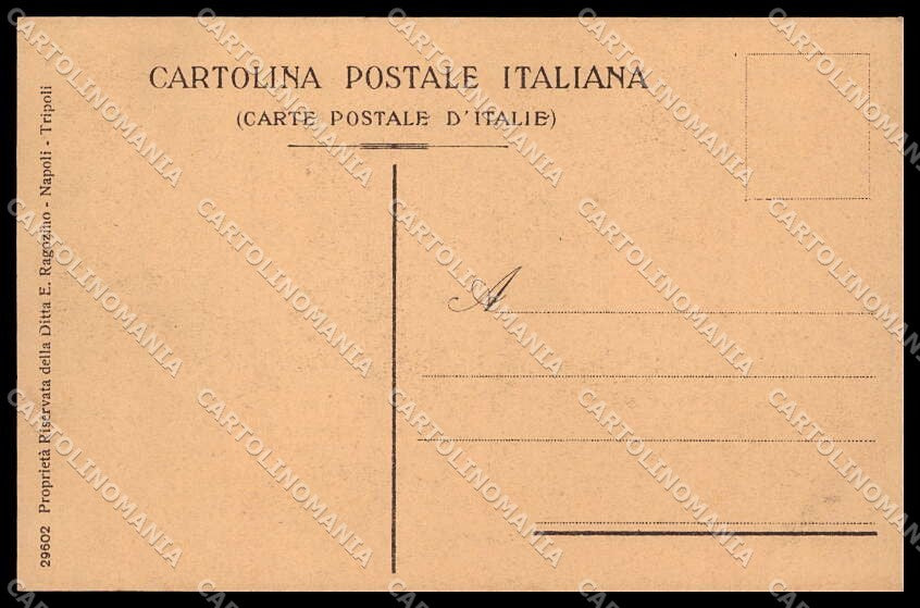Libia Tripolitania Cirenaica Tipi Arabi Ragozino 29602 PIEGA cartolina ZG6209 – retro