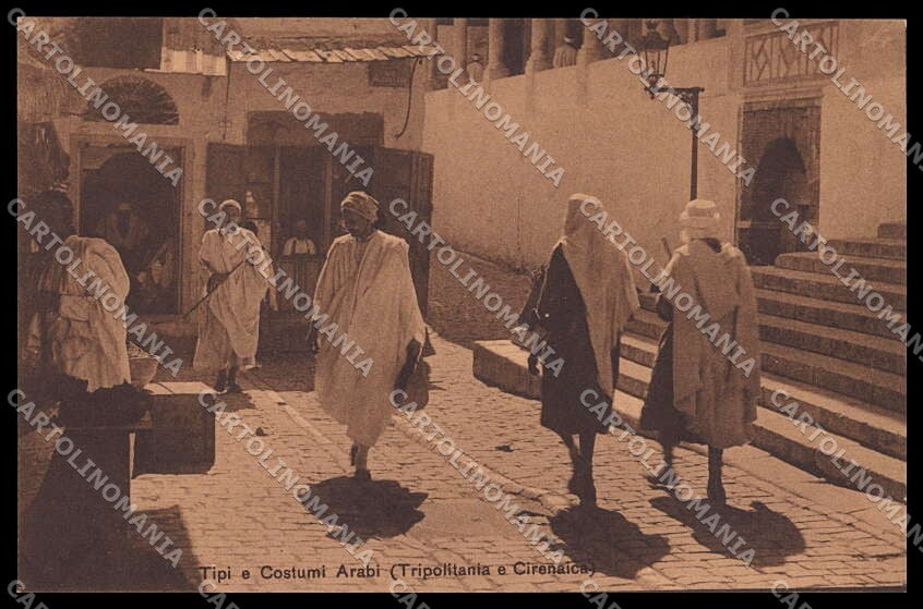 Fascismo Libia Tripolitania Cirenaica Tipi Arabi Ragozino 29616 cartolina ZG6212 – fronte