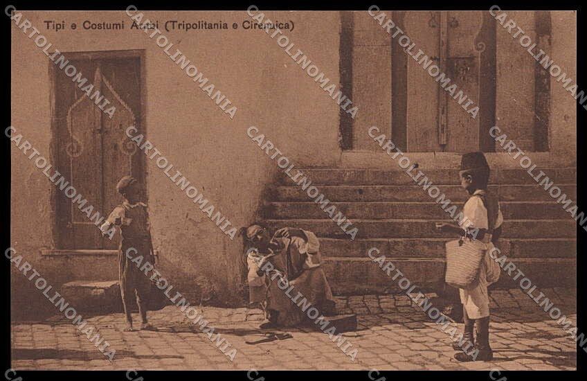 Libia Tripolitania Cirenaica Arabi Snakes Charmer Ragozino WRINKLES pc ZG6214 – fronte