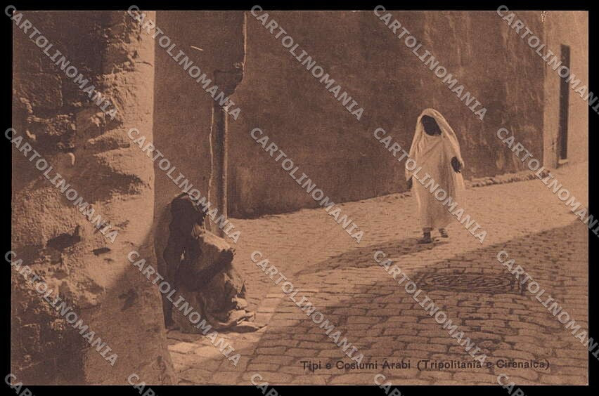 Fascismo Libia Tripolitania Cirenaica Tipi Arabi Ragozino 29601 cartolina ZG6217 – fronte
