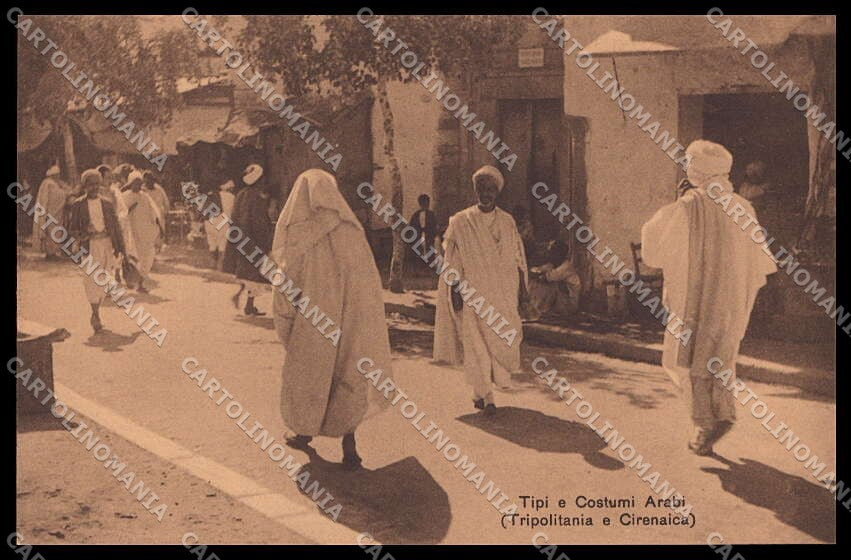 Fascismo Libia Tripolitania Cirenaica Tipi Arabi Ragozino 29600 cartolina ZG6218 – fronte