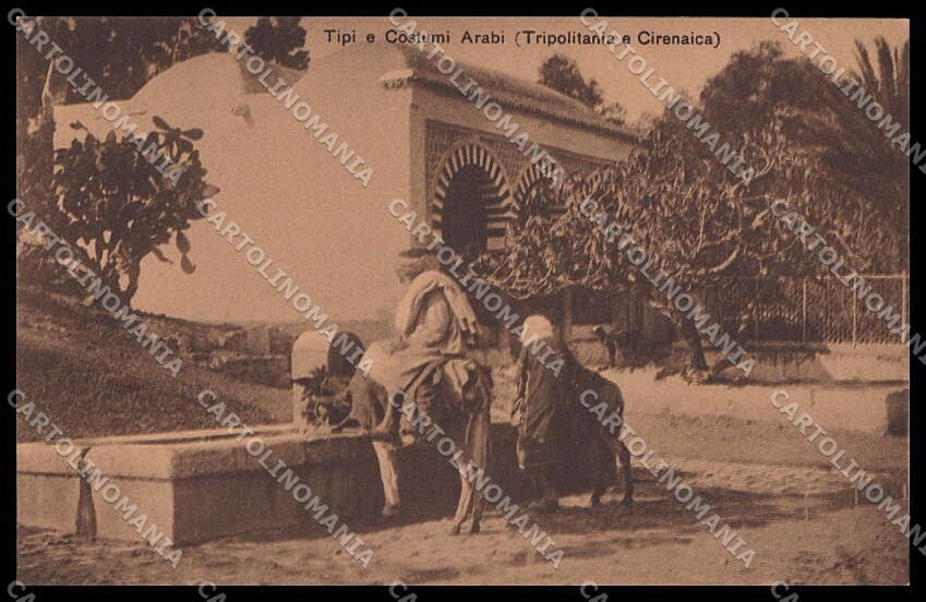 Fascismo Libia Tripolitania Cirenaica Tipi Arabi Ragozino 29604 cartolina ZG6219 – fronte