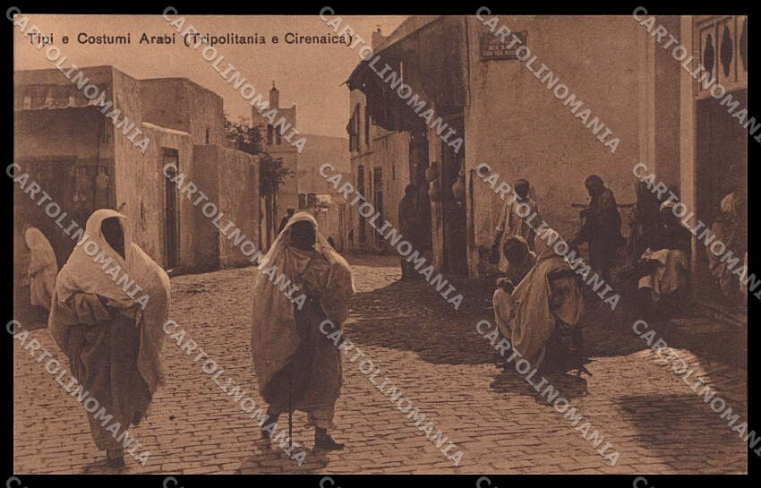 Fascismo Libia Tripolitania Cirenaica Tipi Arabi Ragozino 29637 cartolina ZG6220 – fronte