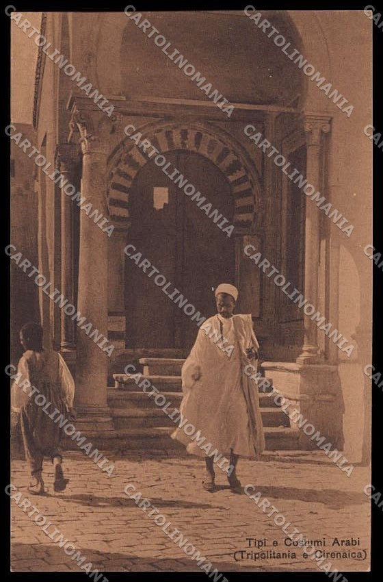 Fascismo Libia Tripolitania Cirenaica Tipi Arabi Ragozino 29595 cartolina ZG6225 – fronte