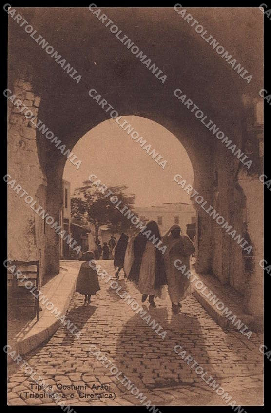 Fascismo Libia Tripolitania Cirenaica Tipi Arabi Ragozino 29590 cartolina ZG6227 – fronte