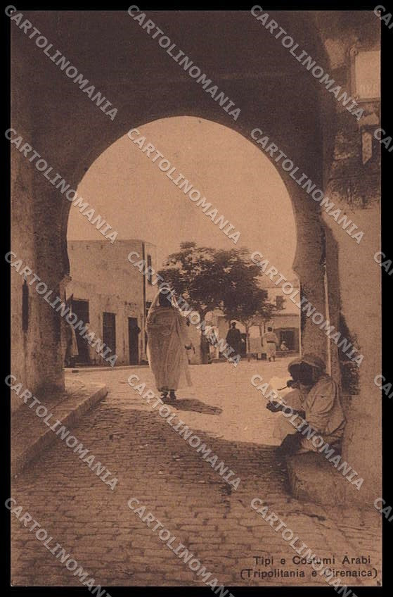 Fascismo Libia Tripolitania Cirenaica Tipi Arabi Ragozino 29598 cartolina ZG6228 – fronte