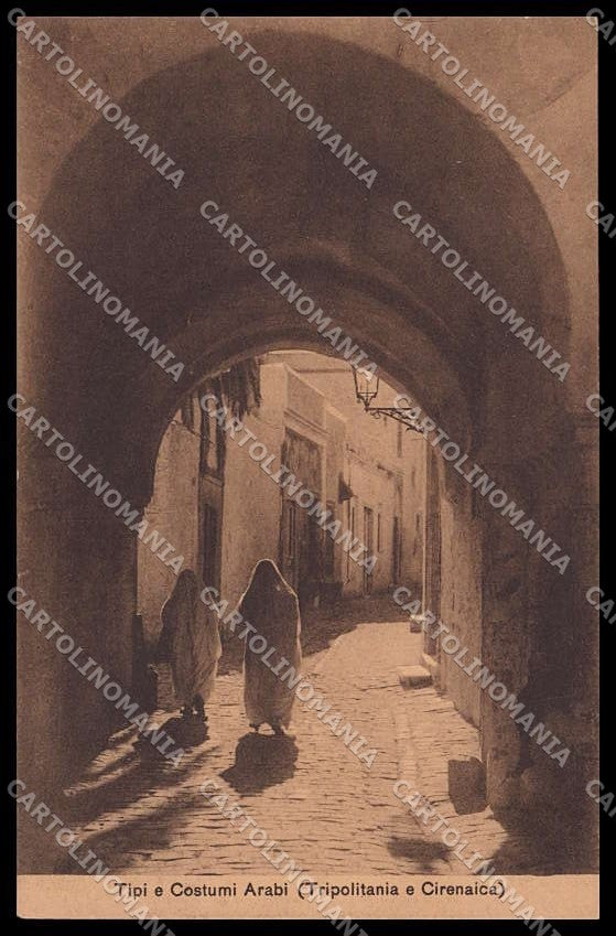 Fascismo Libia Tripolitania Cirenaica Tipi Arabi Ragozino 29584 cartolina ZG6235 – fronte