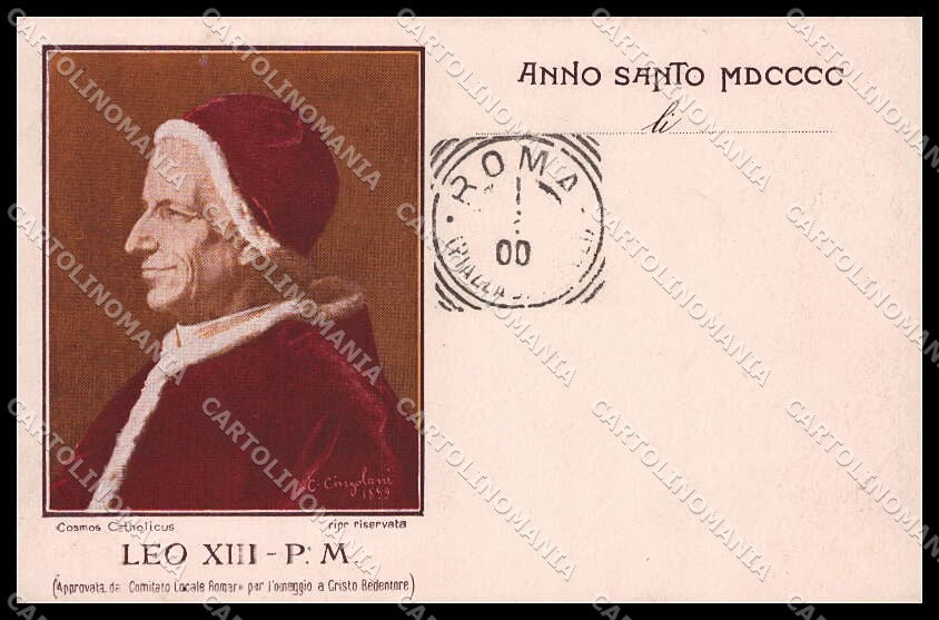 Roma Vaticano Anno Santo Papa Leone XIII cartolina ZG6252 – fronte