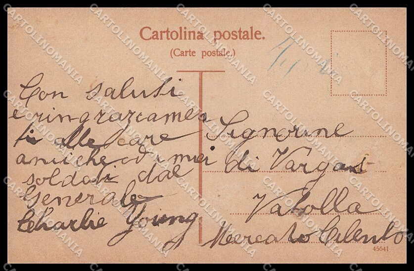 Militari Reggimentali Artiglieria Batteria prende posizione cartolina ZG6262 – retro