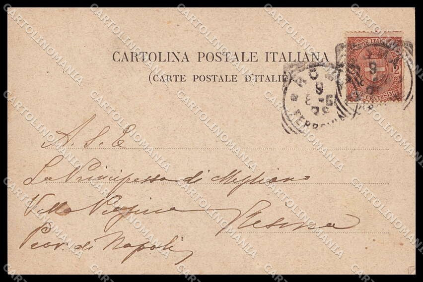 Royalty Reali Savoia Umberto I Roma Pantheon STRAPPINO ABRASA cartolina ZG6274 – retro