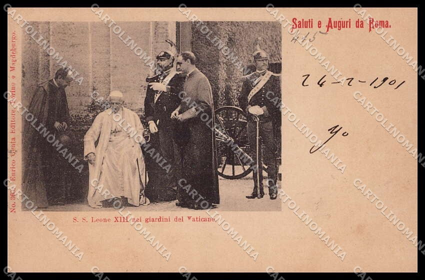 Roma Vaticano San Pietro Papa Leone XIII Cavalleria cartolina ZG6281 – fronte